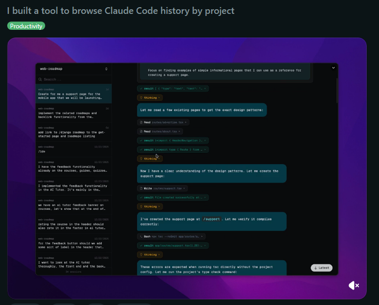Claude Code History Browser