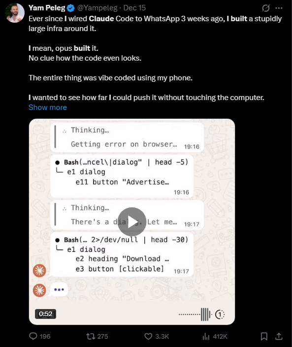 WhatsApp Claude Code Integration